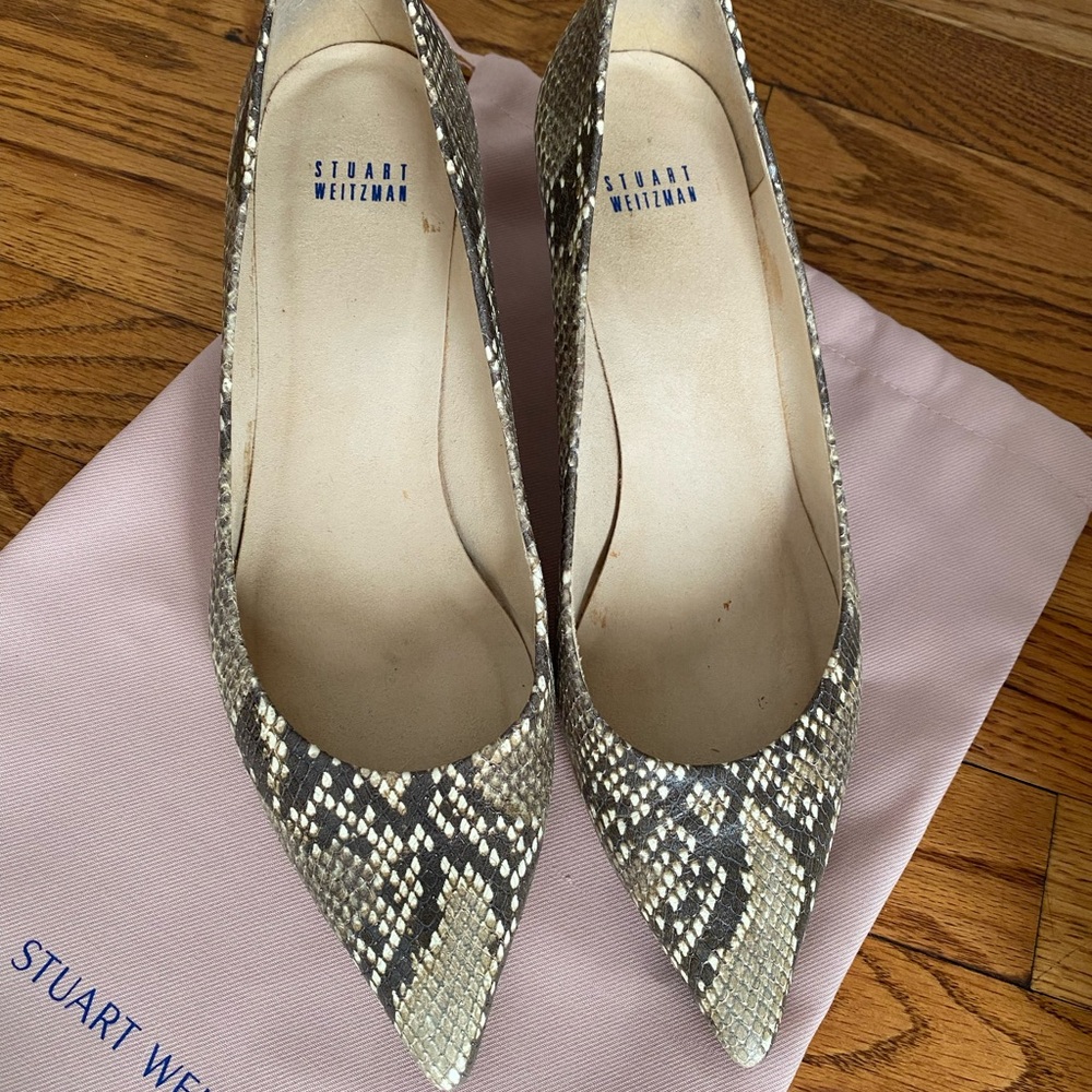 Stuart Weitzman Snake Print Women's Shoes Sz10